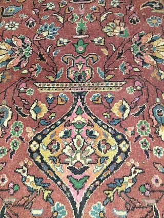Antique Royal Caliph Mohawk Carpet Mills Time Worn Oriental Rug 8 X 10 Floral 9