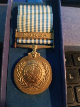 United Nations Korea Medal In Official In Issue Box Very Real Thing /free Ship