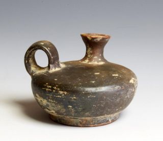 Ancient Greek South Italian Blackware Guttus: Circa 4th Century Bc.