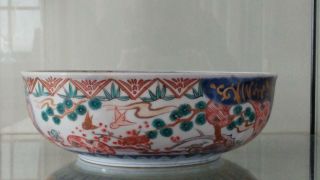 Early 19 C Japanese Export Large Kakiemon Arita Porcelain Bowl 1820