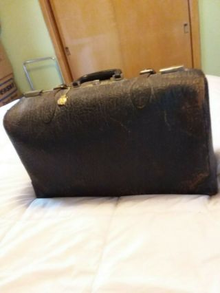 vintage alligator suitcase in pristine with key 2