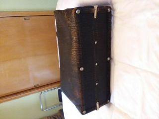vintage alligator suitcase in pristine with key 4