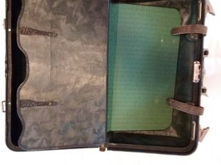 vintage alligator suitcase in pristine with key 6