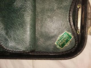 vintage alligator suitcase in pristine with key 8