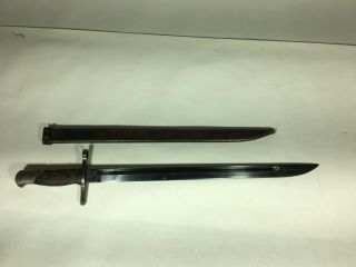 Wwi 1917 - M Bayonet And Scabbard,  17 " Blade,  21 3/4 " Total Length
