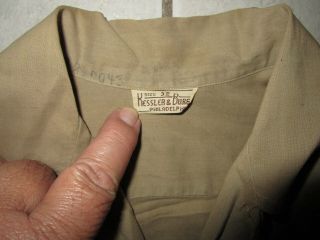 WW2 US ARMY WOMEN ' S WAC WAAC COTTON KHAKI SHIRT,  NAMED TO WAC,  T5 RANK 2