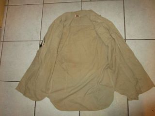 WW2 US ARMY WOMEN ' S WAC WAAC COTTON KHAKI SHIRT,  NAMED TO WAC,  T5 RANK 4