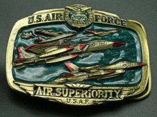 Us Air Force Belt Buckle Air Superiority Usaf 1983