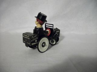 Vintage Marx Charlie Mccarthy Benzine Buggy Car Wind Up Tin Toy 3
