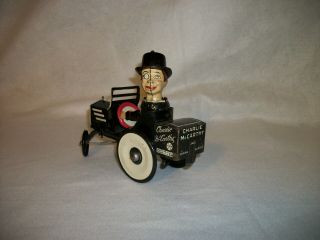 Vintage Marx Charlie Mccarthy Benzine Buggy Car Wind Up Tin Toy 4