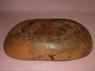 Antique 19th C Redware Stoneware Slip Decorated Pennsylvania.  Loaf Dish Plate 15 