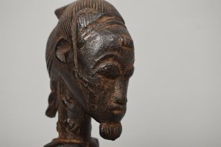 Antique African Baule Ivory Coast Carved Wood Fetish Figure Scarification Tribal