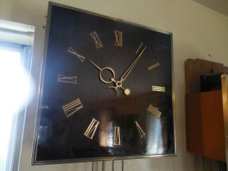 Emil Schmeckenbecher Germany Weight Driven Wall Clock 1977
