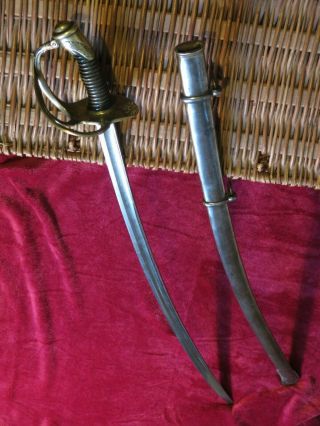 M.  1822 Cavalry Saber: Officer: Civil War: Sword: French Type: Excellent: Sabre