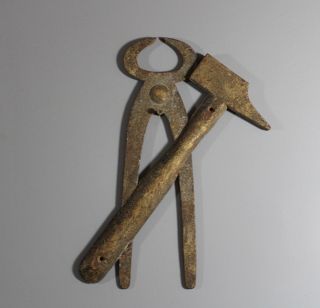 Metal Trade Sign | Early 20th Century | Hammer & Pliers Trade Sign | Shop Sign