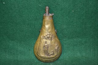 Early 19th Century Brass Powder Horn