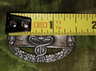 WWII US ARMY COMBAT MEDIC BADGE,  Pin - back,  WW2 4