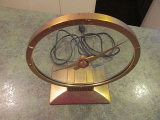 Vintage Mystery Electric Jefferson Golden Hour 355H Desk Art Deco Clock USA 6