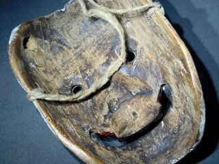 ONI (Demon) Wooden NOH - MASK HANNYA 18 - 19thC Japanese Edo Antique 10