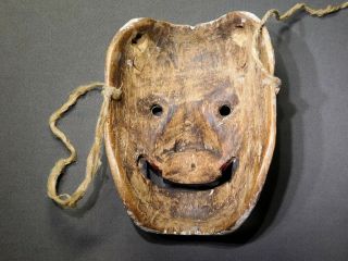 ONI (Demon) Wooden NOH - MASK HANNYA 18 - 19thC Japanese Edo Antique 2