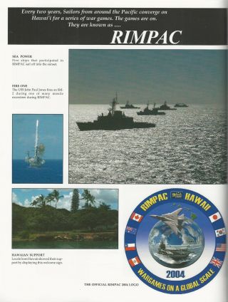 ☆ USS LAKE CHAMPLAIN CG - 57 RIMPAC DEPLOYMENT CRUISE BOOK YEAR LOG 2004 - NAVY ☆ 11