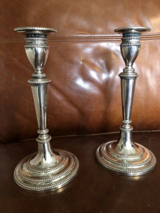 18th Century Silver Candlesticks Portuguese Circa 1790/1820 Hallmarked Rare