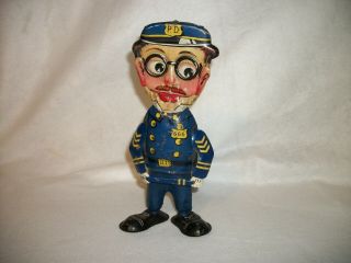 Rare Vintage Marx Officer 666 Clancy The Cop Wind Up Tin Walker Toy