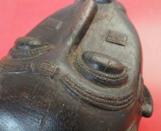 GOOD HEAVY WELL CARVED WEST AFRICAN BAULE AFRICAN TRIBAL ART WOODEN FACE MASK 11