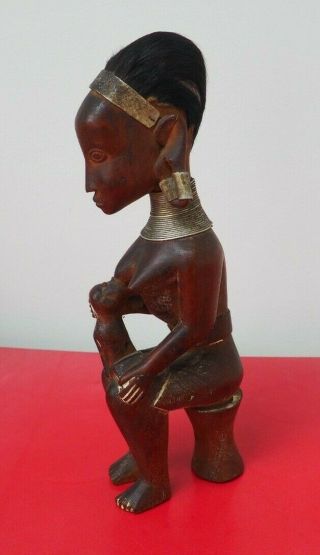 Fine East African Tribal Art Wooden Carved Kamba Female Maternity Kenya Figure