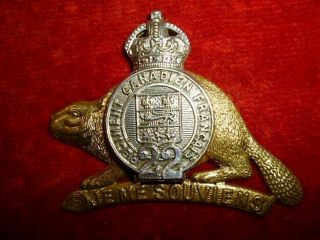 Van Doos Royal 22e / 22nd Regiment Quebec Kc Cap Badge - Canadian Ww2 Badge