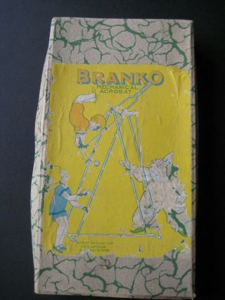 1930s BRANKO THE MECHANICAL ACROBAT_WIND - UP CELLULIOD TOY WITH BOX_JAPAN 10
