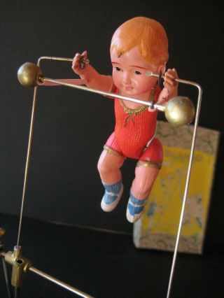 1930s BRANKO THE MECHANICAL ACROBAT_WIND - UP CELLULIOD TOY WITH BOX_JAPAN 6