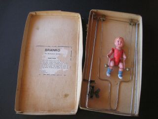 1930s BRANKO THE MECHANICAL ACROBAT_WIND - UP CELLULIOD TOY WITH BOX_JAPAN 9