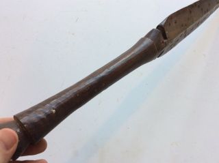 OLD ANTIQUE NATIVE SOUTH AMERICAN AMAZON WAR CLUB WITH COOL CIRCULAR DESIGNS 11