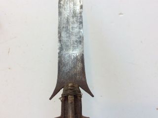 GROUP OF 3 OLD ANTIQUE AFRICAN SWORD DAGGER KNIFE FANG TIKAR BISSAU AREA 12