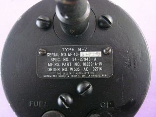 WWII Vintage Warbird Gauge.  Temp.  - Fuel - Oil.  3 in 1.  AF - 43.  3  IN.  FACE. 3