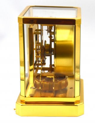 JAEGER LECOULTRE ATMOS MANTLE CLOCK SQUARE FACE BRASS 15j PAPERS 528 - 8 2