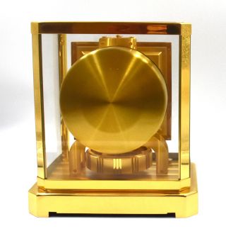 JAEGER LECOULTRE ATMOS MANTLE CLOCK SQUARE FACE BRASS 15j PAPERS 528 - 8 5