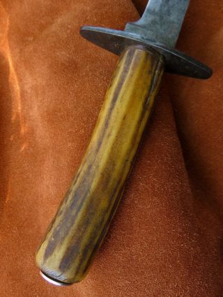 Vintage Antique Fixed Blade Bowie Knife Sheffield London Stag 14 