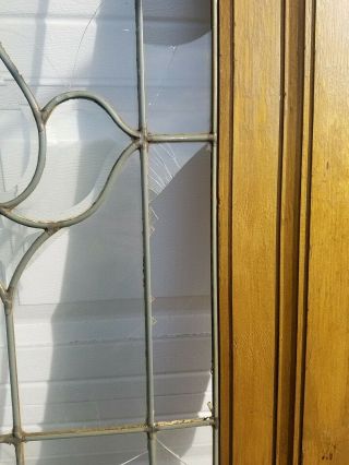 Matching Pair Antique Leaded Beveled French Doors 6