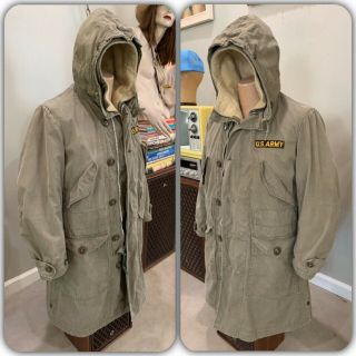 VTG US Army M - 1947 Hooded Field PARKA Overcoat W/ LINER 50s SMALL Jacket 1950 2