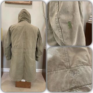 VTG US Army M - 1947 Hooded Field PARKA Overcoat W/ LINER 50s SMALL Jacket 1950 3