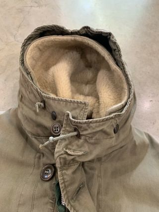 VTG US Army M - 1947 Hooded Field PARKA Overcoat W/ LINER 50s SMALL Jacket 1950 7