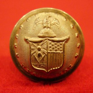 York Civil War Militia Coat Button With Rare " Goddard & Bro.  Newark Nj.  " Bm