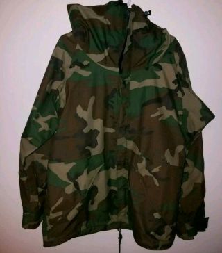 Military Ptfe Parka Extended Cold Weather Army Camouflage Jacket Medium Regular