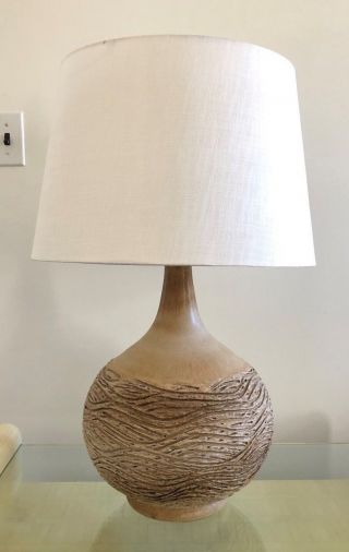 Lee Rosen For Design Technics Table Lamp Tesxteured Ceramic Altus Bank