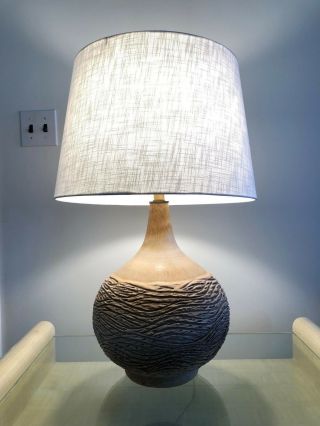 Lee Rosen for Design Technics Table Lamp Tesxteured Ceramic ALTUS bank 7