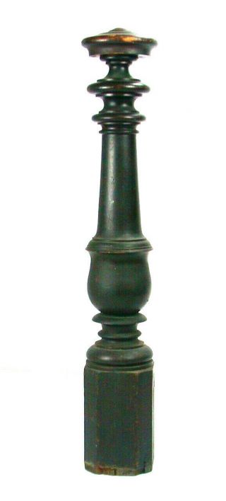 Large Antique Victorian Walnut Wood Newel Post Heavy Ornate Architecture Salvage 2