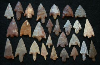 27 Common Stemmed Sahara Neolithic Projectile Points