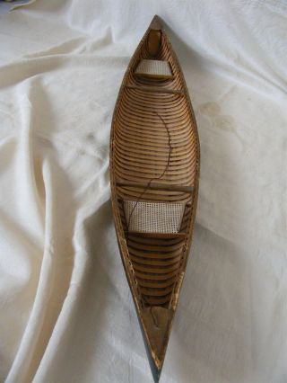 Fine Antique Model Of A Canadian Canoe C1900